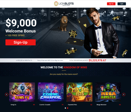 Lion Slots Casino Website