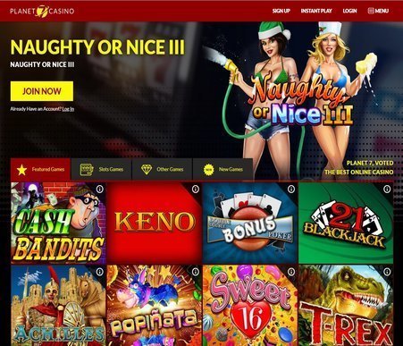 Planet 7 Casino Review Screenshot