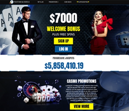 Platinum Reels Casino Screenshot