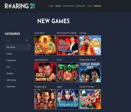 Roaring21 Casino Screenshot