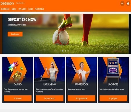 Betsson Casino Screenshot