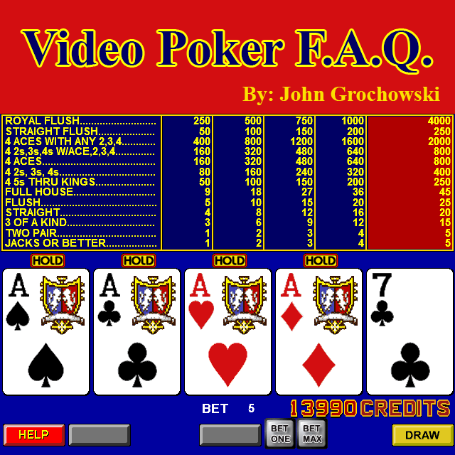 Video Poker Faq By John Grochowski