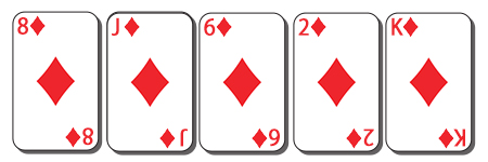 Flush poker hand example