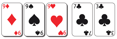 Three Of A Kind poker hand example